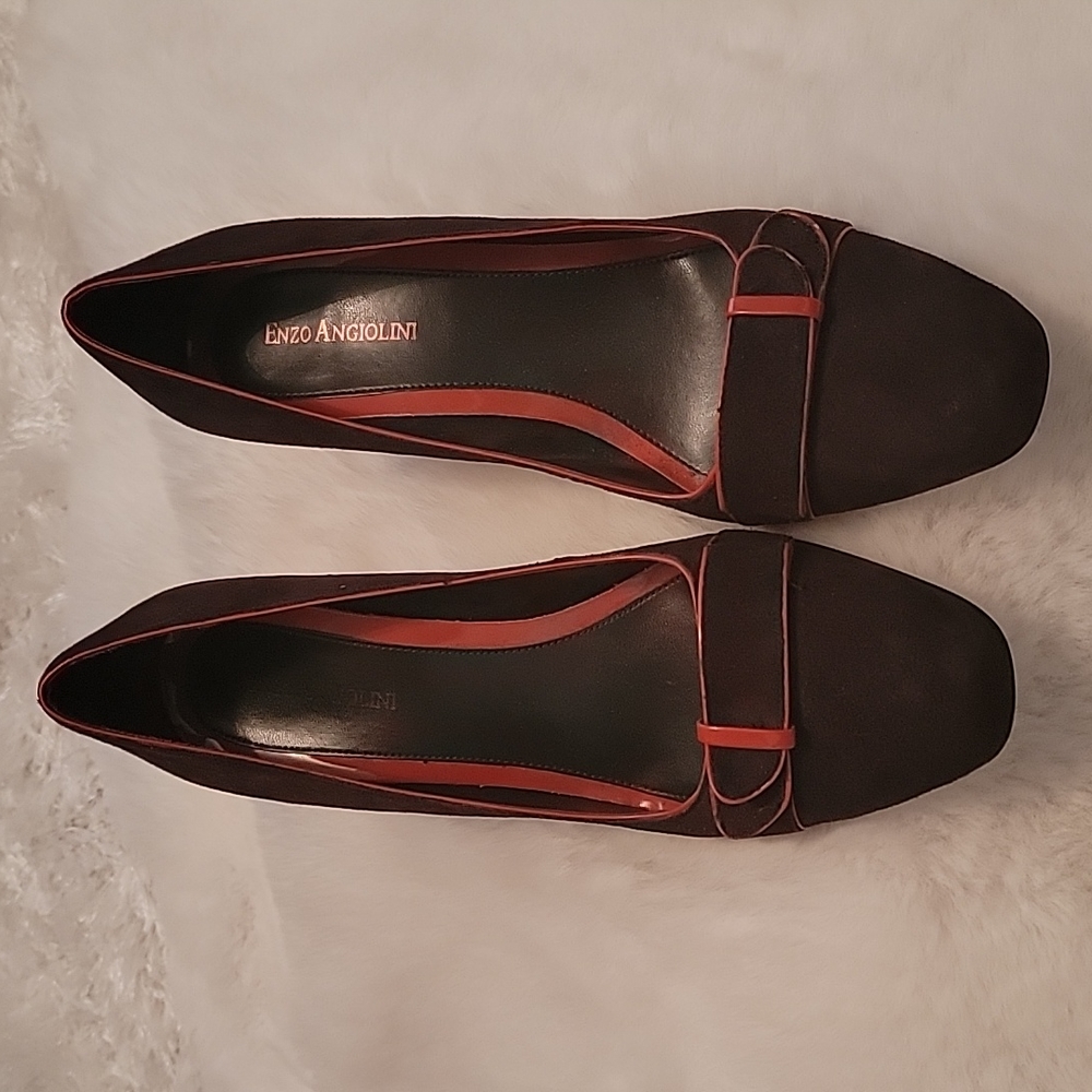 Enzo Angiolini Suede Brown & Orange Heels